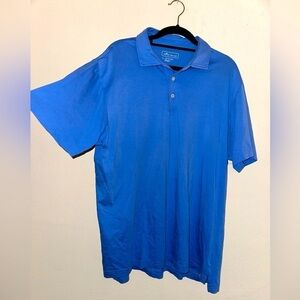 Peter Millar men’s blue Pima cotton short sleeve polo top L golf athleisure
